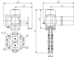 Marine Concentric Flange Type Electric Operated Butterfly Valve （D） HD 5314