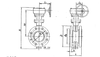 Marine Flange Type Double Eccentric Worm Gear Operated Metal Seat Butterfly Valve HDMV100