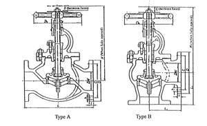 Marine Flange PN2.0 MPa FLANGE CAST STEEL STOP CHECK VALVE HDMV57-00-2