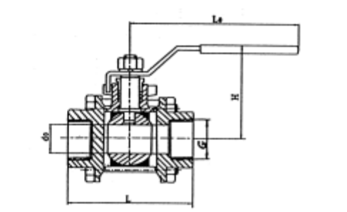 Marine PN3.0MPa 3PC FULL PORT STAINLESS STEEL BALL BALVE FEMALE THREAD HDMV84-00